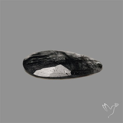 Rose Cut Black Tourmalinated Quartz