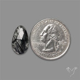 Rose Cut Black Tourmalinated Quartz