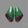 Rose Cut Ruby In Zoisite Pair