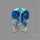 Shattuckite Azurite and Quartz three in one Gemstone Pair