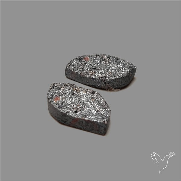 Hematite Druzy Pair