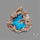 Large Cavansite Druzy Specimen with Flat Backs