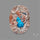 Large Cavansite Druzy Specimen with Flat Backs