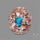 Large Cavansite Druzy Specimen with Flat Backs