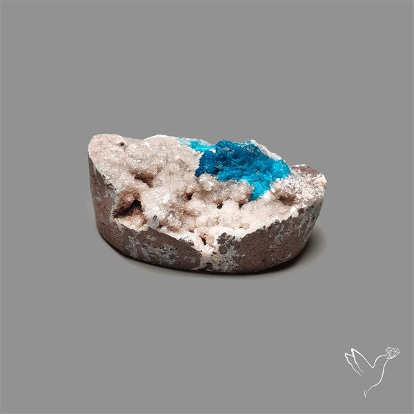 Large Cavansite Druzy Specimen with Flat Backs