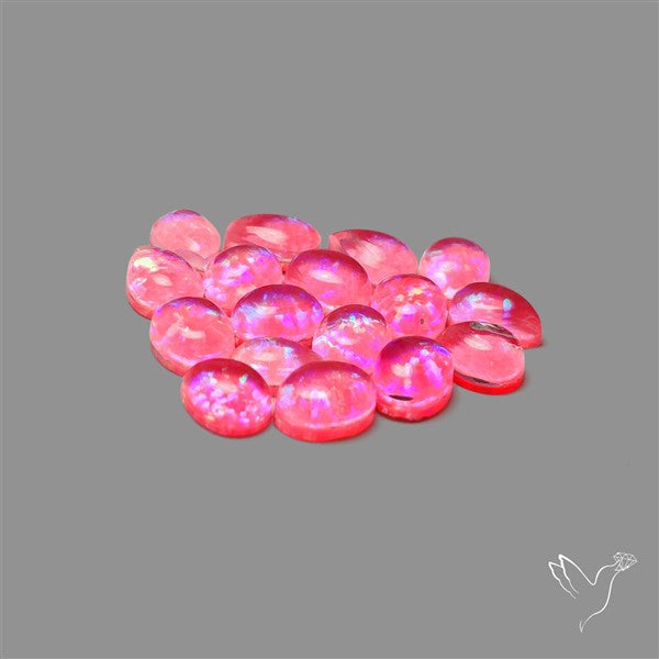 Pink Gilson Opal Doublets with Quartz Lot