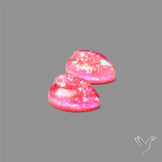Pink Gilson Opal Doublets with Quartz Pair