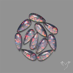 Pink Gilson Opal Doublets with Quartz Lot