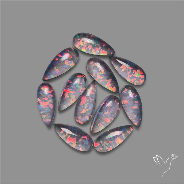 Pink Gilson Opal Doublets with Quartz Lot