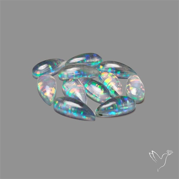 Pink Gilson Opal Doublets with Quartz Lot
