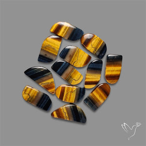 Bicolor Tiger Eye Cabochons Lot