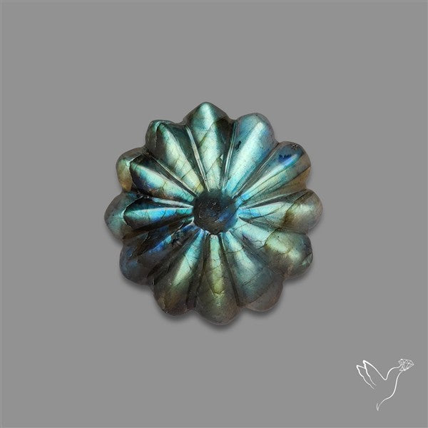 Labradorite Floral Carving
