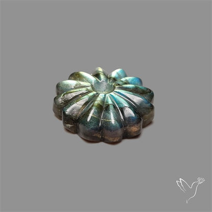 Labradorite Floral Carving