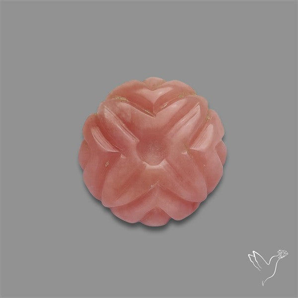 Peruvian Pink Opal Floral Carving