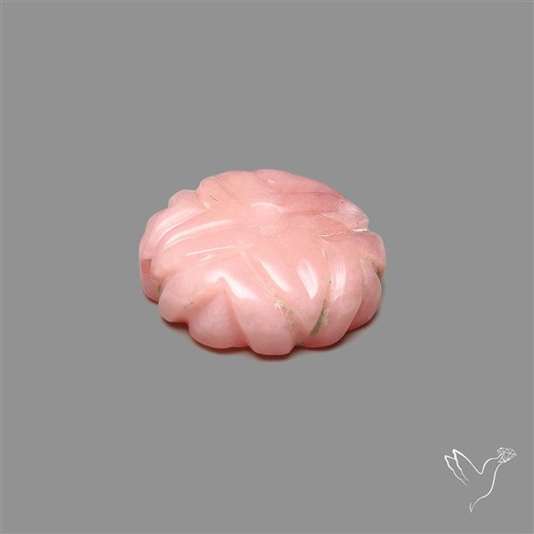 Peruvian Pink Opal Floral Carving