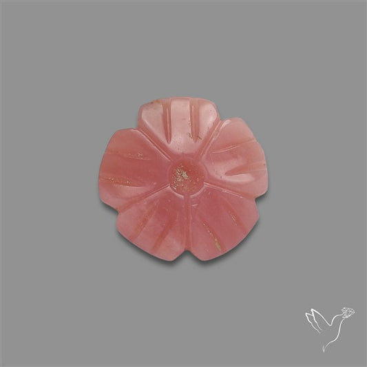 Peruvian Pink Opal Floral Carving