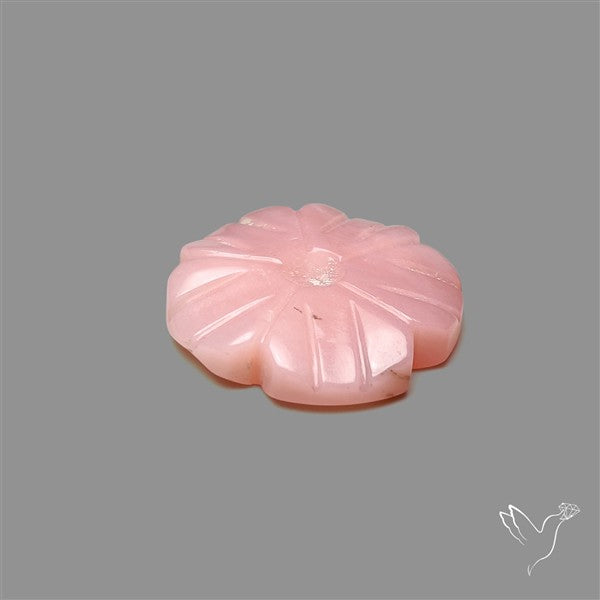 Peruvian Pink Opal Floral Carving