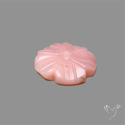 Peruvian Pink Opal Floral Carving