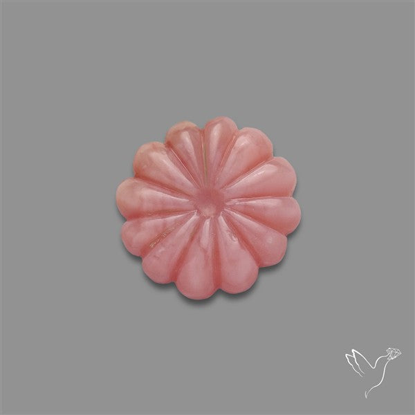 Peruvian Pink Opal Floral Carving