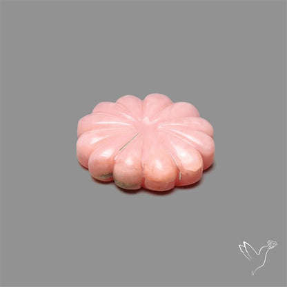 Peruvian Pink Opal Floral Carving