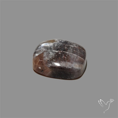 Tanzanian Black Moonstone Cabochon with Sunstone Inclusion