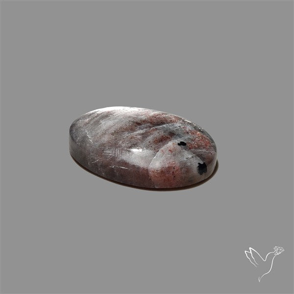 Tanzanian Black Moonstone Cabochon with Sunstone Inclusion