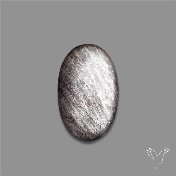 Tanzanian Black Moonstone Cabochon with Sunstone Inclusion