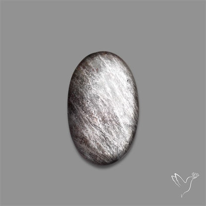 Tanzanian Black Moonstone Cabochon with Sunstone Inclusion