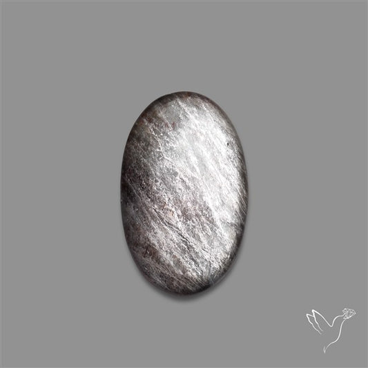 Tanzanian Black Moonstone Cabochon with Sunstone Inclusion