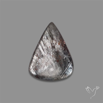 Tanzanian Black Moonstone Cabochon with Sunstone Inclusion