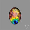 Dichroic Glass Doublet Checkerboard Cut