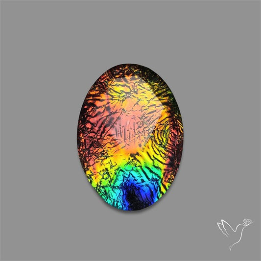 Dichroic Glass Doublet Checkerboard Cut