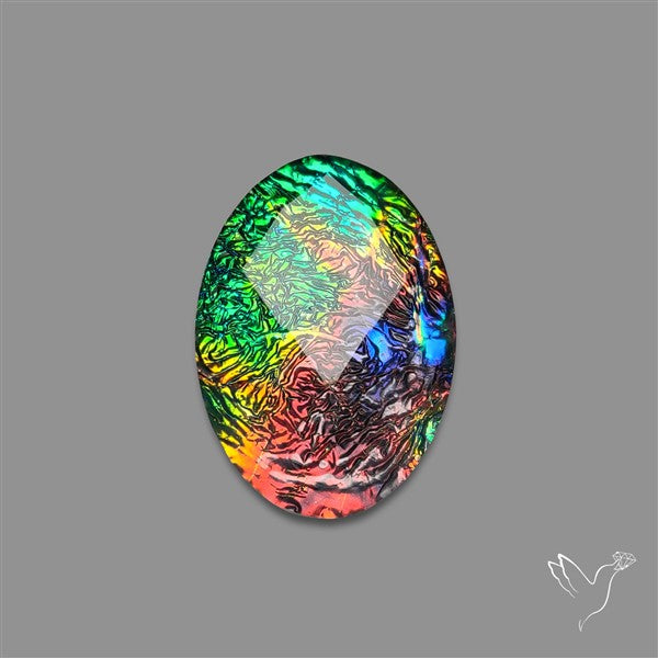 Dichroic Glass Doublet Checkerboard Cut