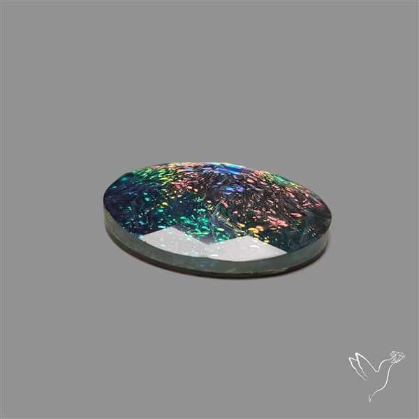 Dichroic Glass Doublet Checkerboard Cut