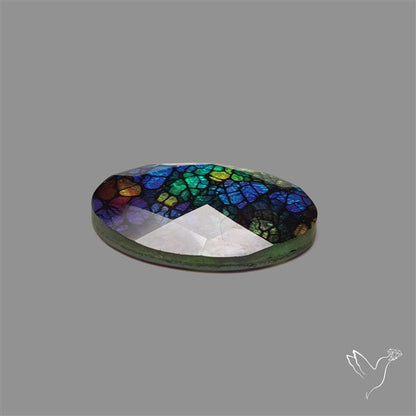 Dichroic Glass Doublet Checkerboard Cut
