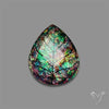 Dichroic Glass Leaf Doublet Checkerboard Cut