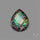 Dichroic Glass Leaf Doublet Checkerboard Cut