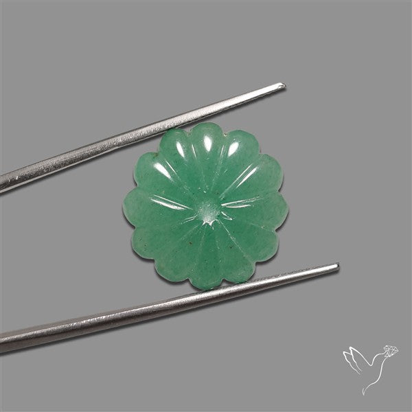 Green Aventurine Flower Carving