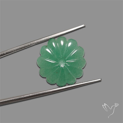 Green Aventurine Flower Carving