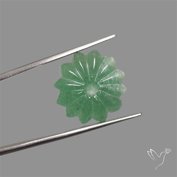 Green Aventurine Flower Carving