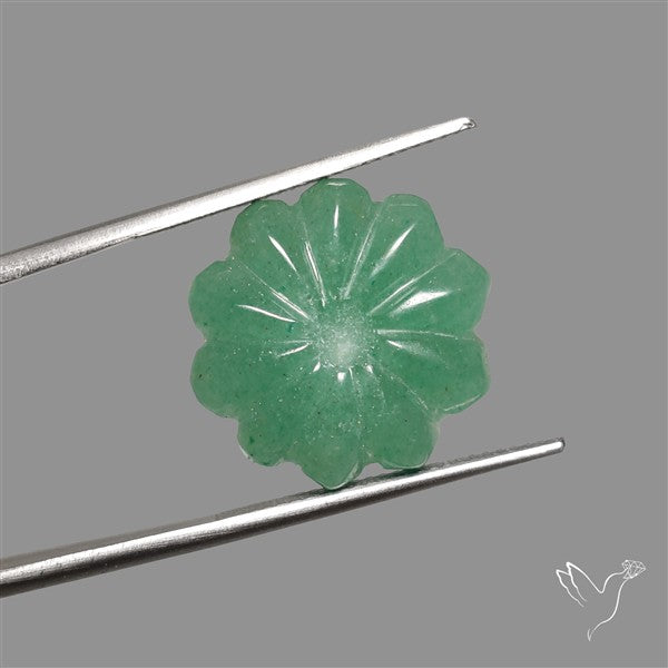 Green Aventurine Flower Carving