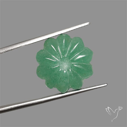 Green Aventurine Flower Carving