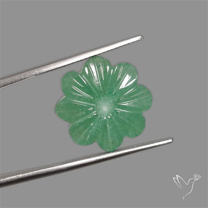 Green Aventurine Flower Carving