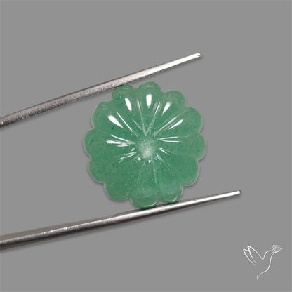Green Aventurine Flower Carving