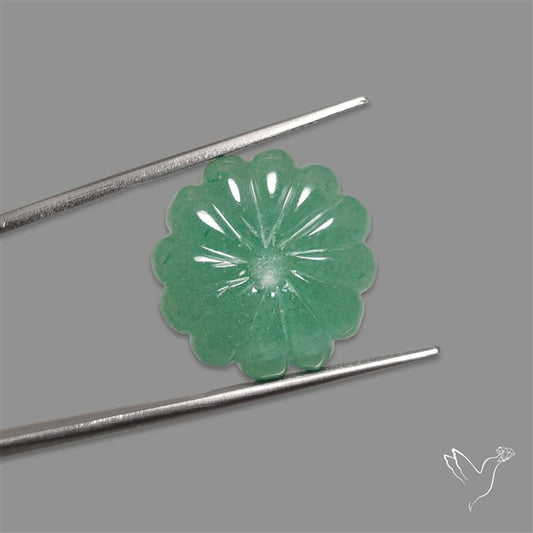 Green Aventurine Flower Carving
