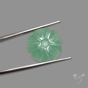 Green Aventurine Flower Carving