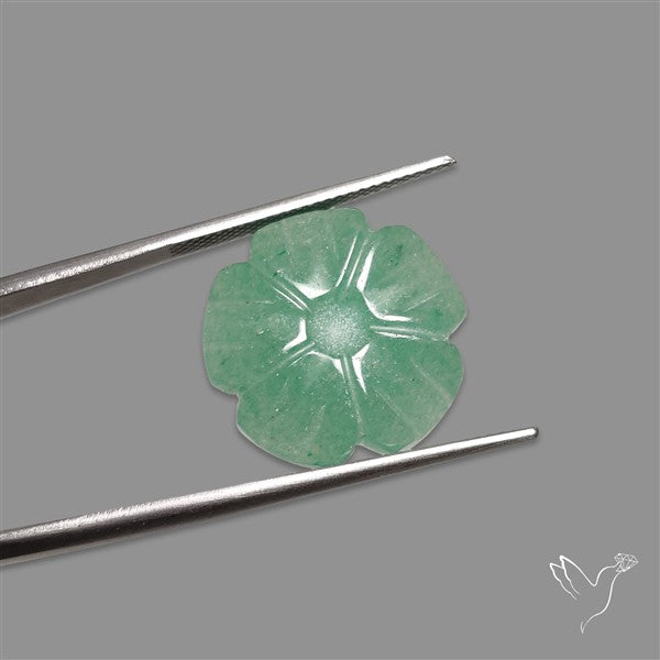 Green Aventurine Flower Carving