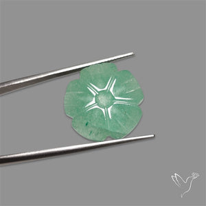 Green Aventurine Flower Carving