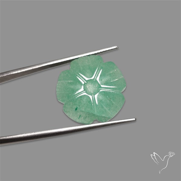 Green Aventurine Flower Carving
