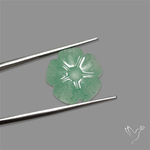 Green Aventurine Flower Carving
